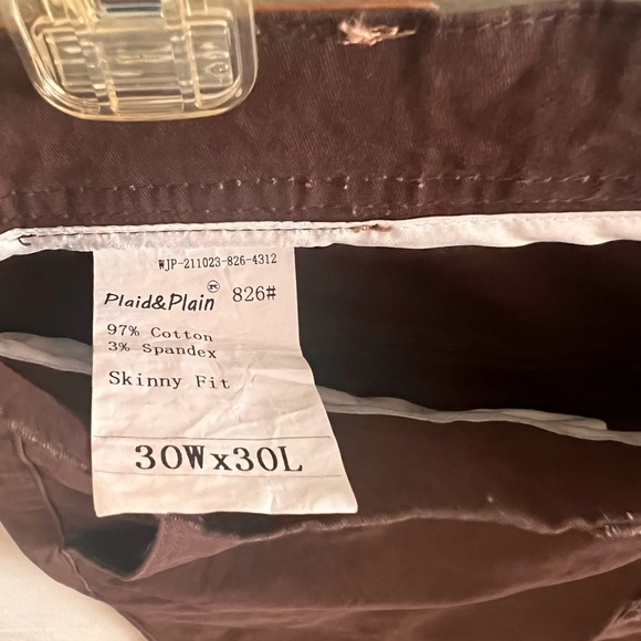 Plaid&Plain Men's Slim Fit Dress Pants - Picture 5 of 6